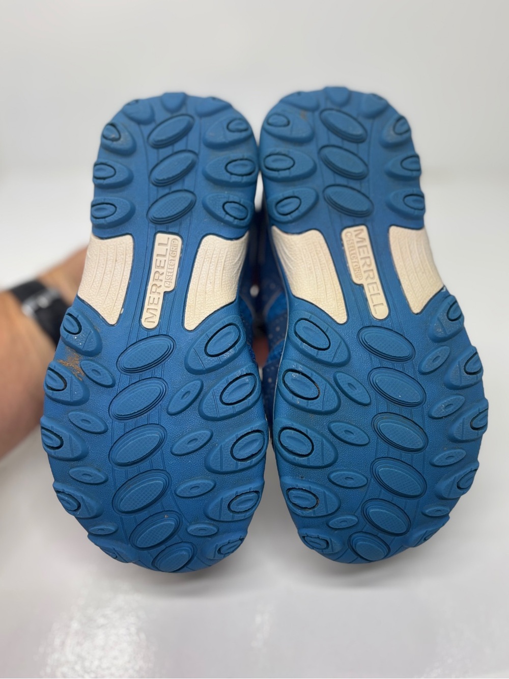 Merrell Kids Trail Running Hiking Shoes Blue Pink Hook & Loop Size 1 EU 32 - Picture 4 of 13